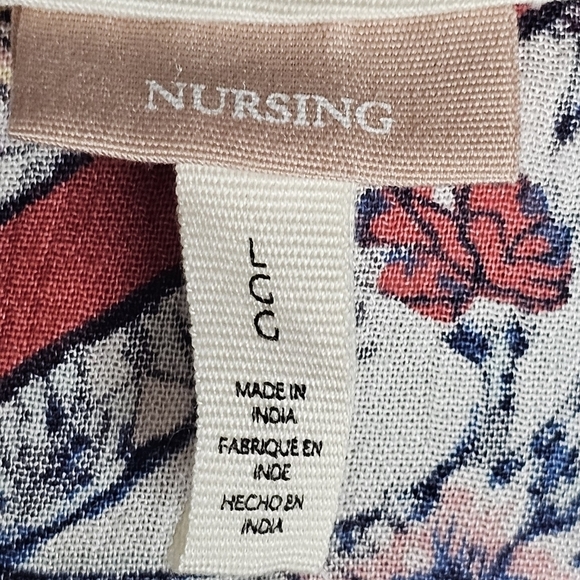 Jessica Simpson Nursing Boho Tie Front Top | L - Picture 6 of 7